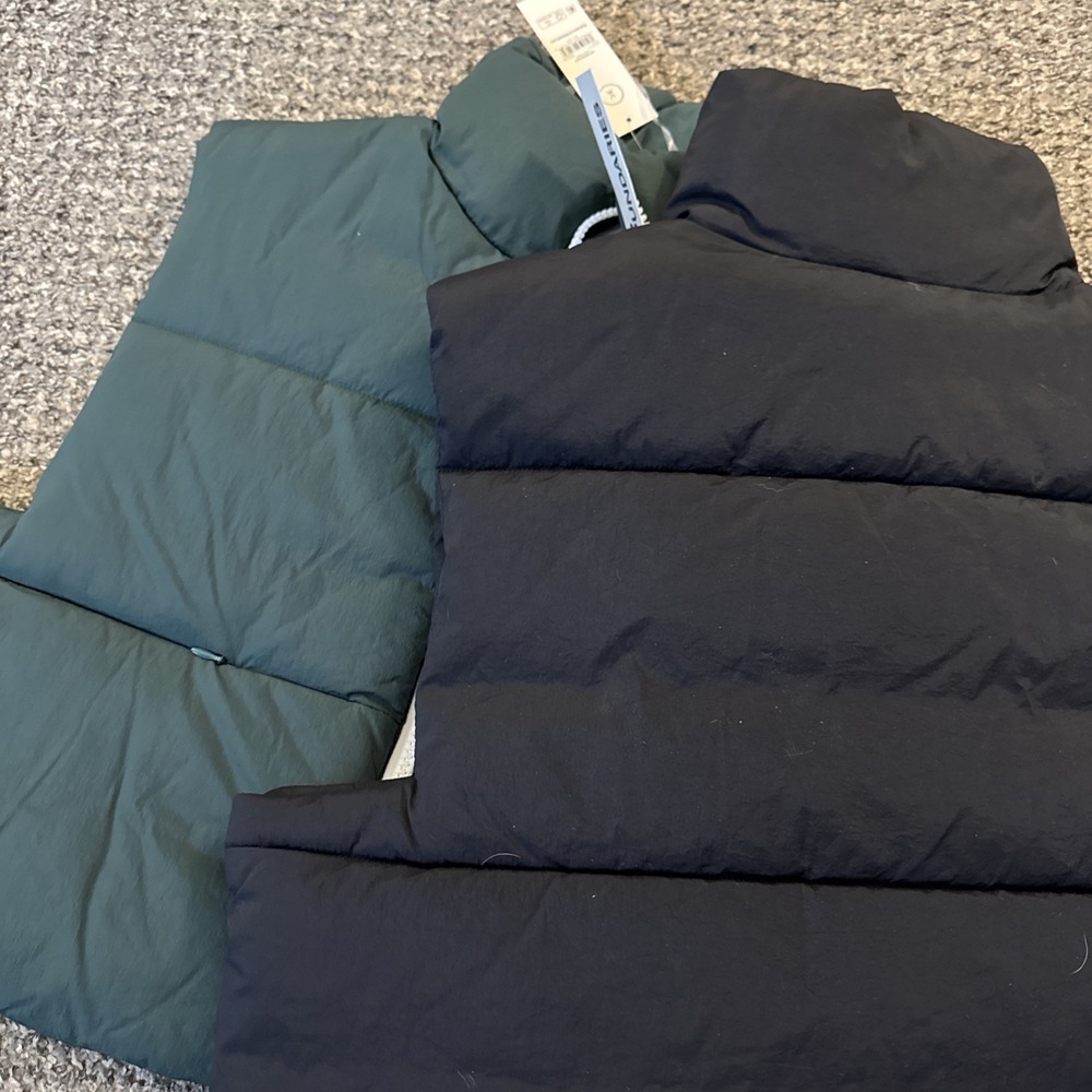 2 No Boundaries Juniors Puffer Vests Black & Green Size S-M - Picture 12 of 12